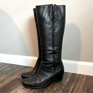 Clark’s Tall Black Leather Boots Size 8